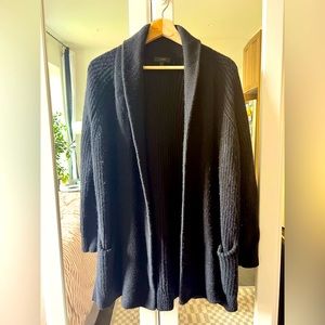 J. Crew >> Black Wool/Alpaca Blend Shawl Collar Cardigan. Size Petite Small